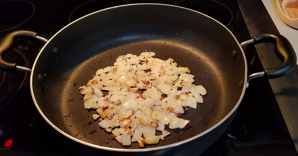 Savory Ham and Potato Casserole sauteed onions